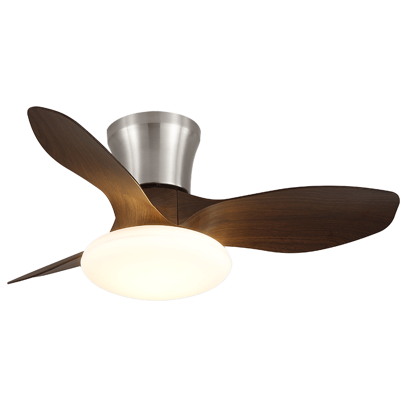 Velora Moderne plafondventilator met verlichting van walnoothout