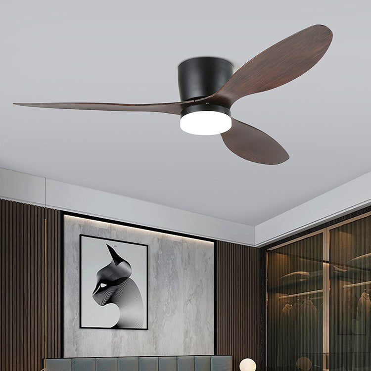 Brinor minimalistisch houten plafondventilator met verlichting