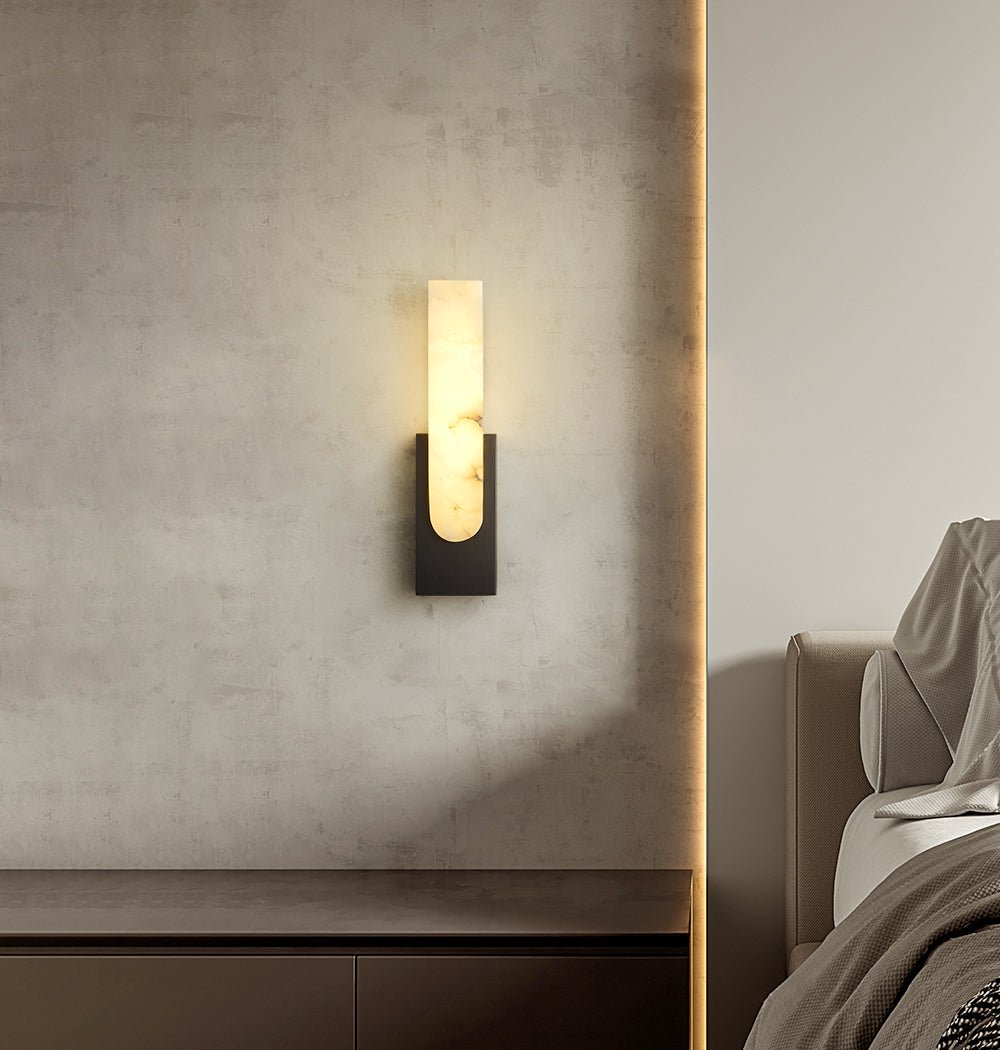 Xaldy wandlamp van albast