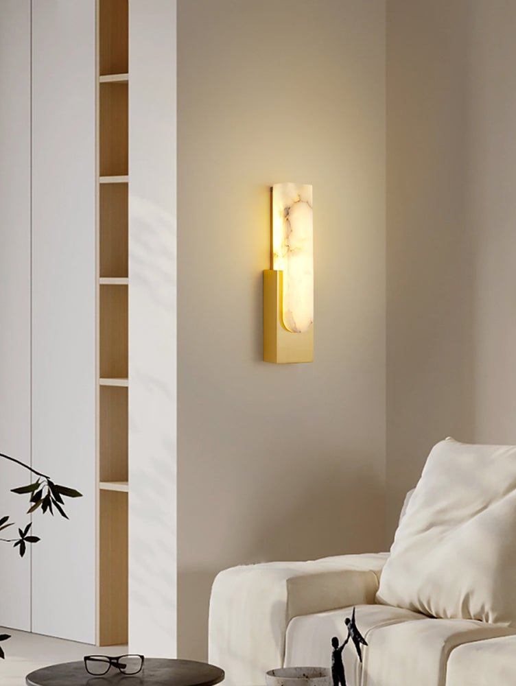 Xaldy wandlamp van albast