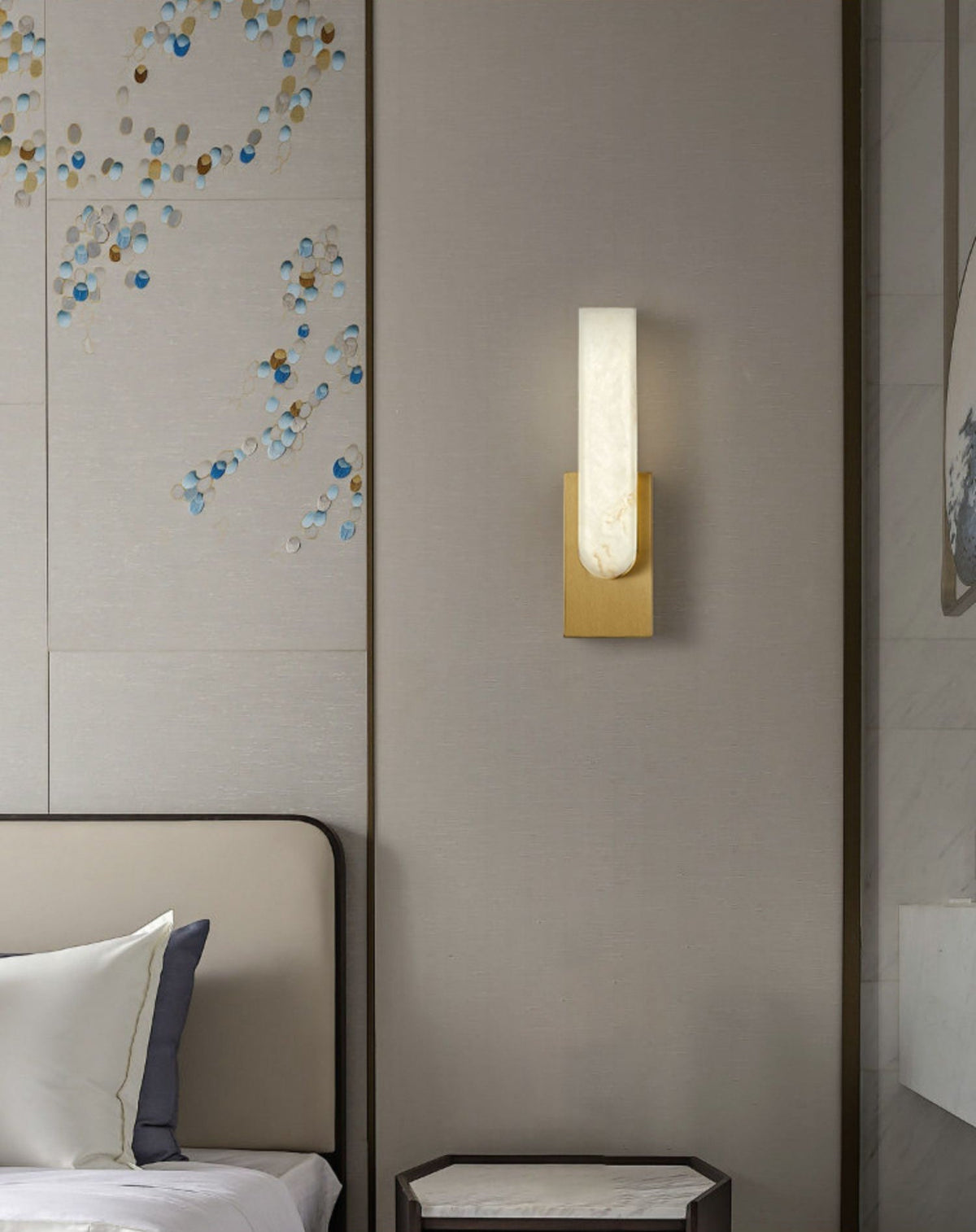 Xaldy wandlamp van albast