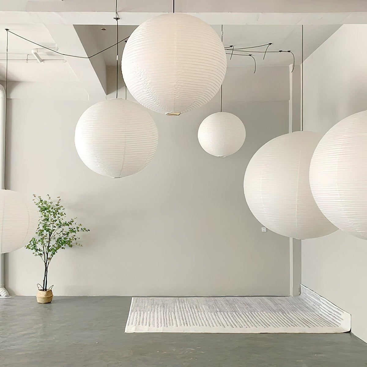 Niveriella hanglamp papier lantaarn voor woonkamer