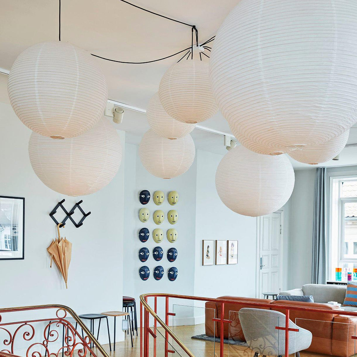 Niveriella hanglamp papier lantaarn voor woonkamer