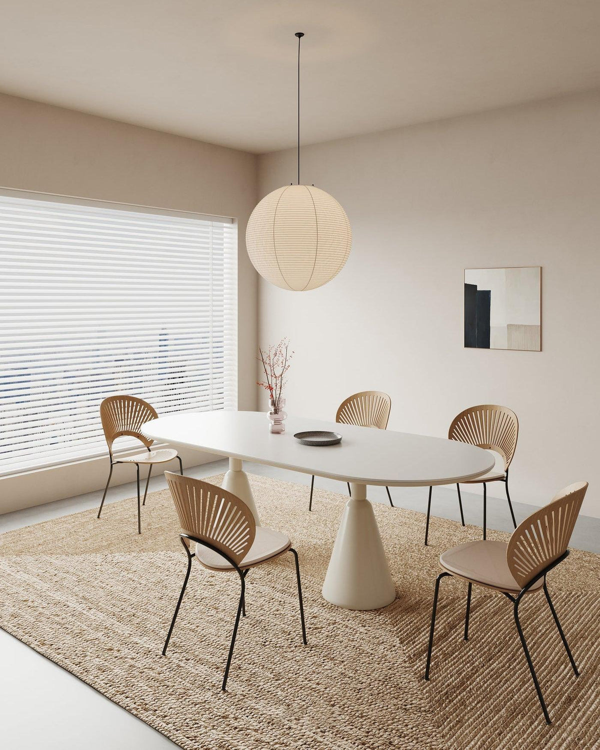 Noveno hanglamp met Washi-papier rond