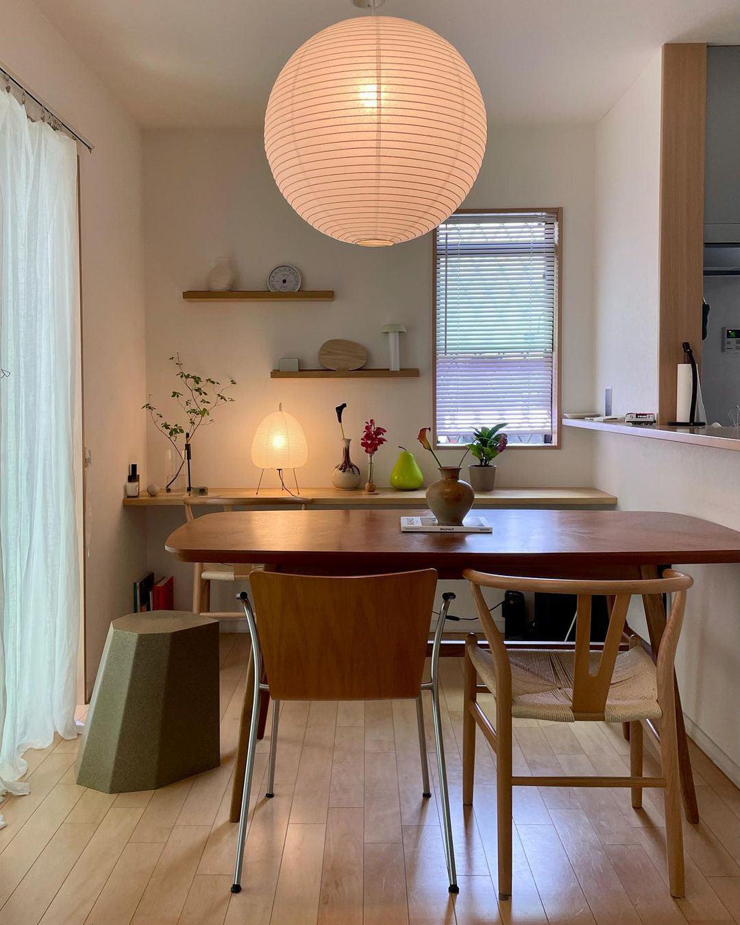 Noveno hanglamp met Washi-papier rond