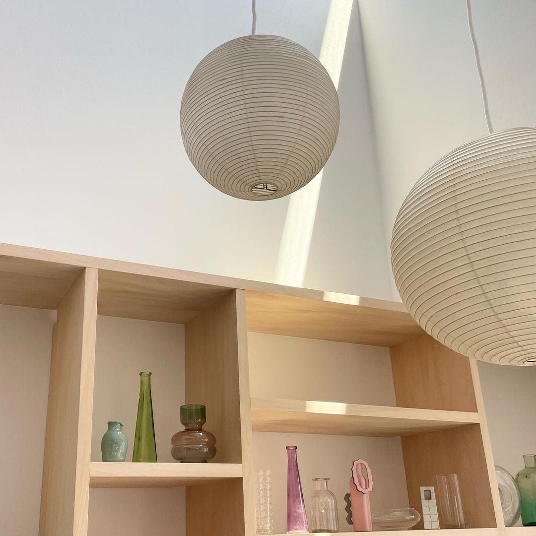 Noveno hanglamp met Washi-papier rond