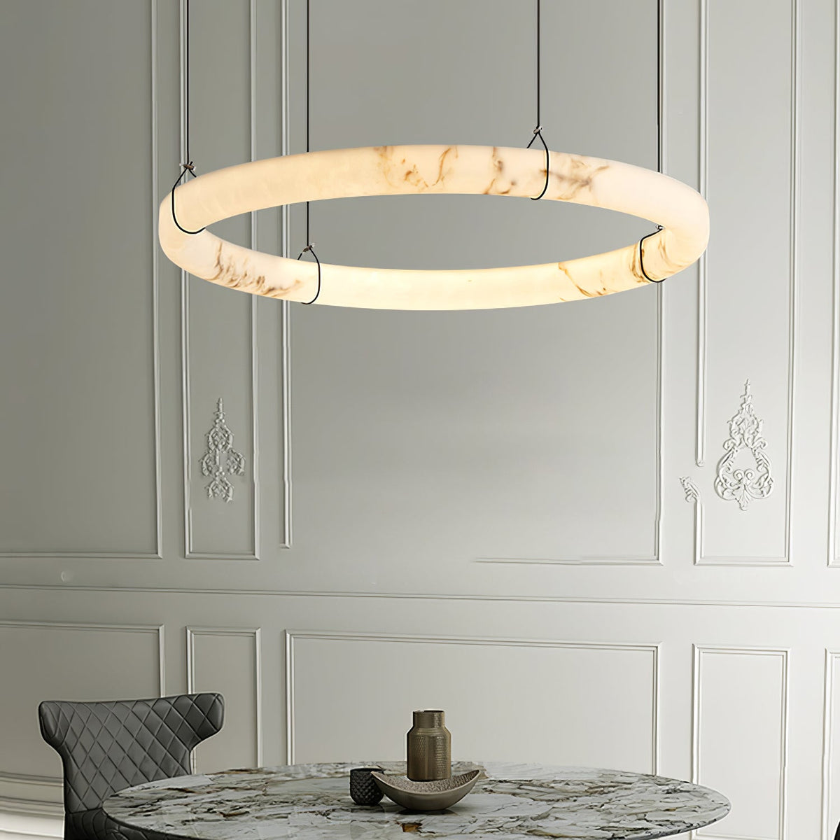 Avenisora Moderne hanglamp van albast
