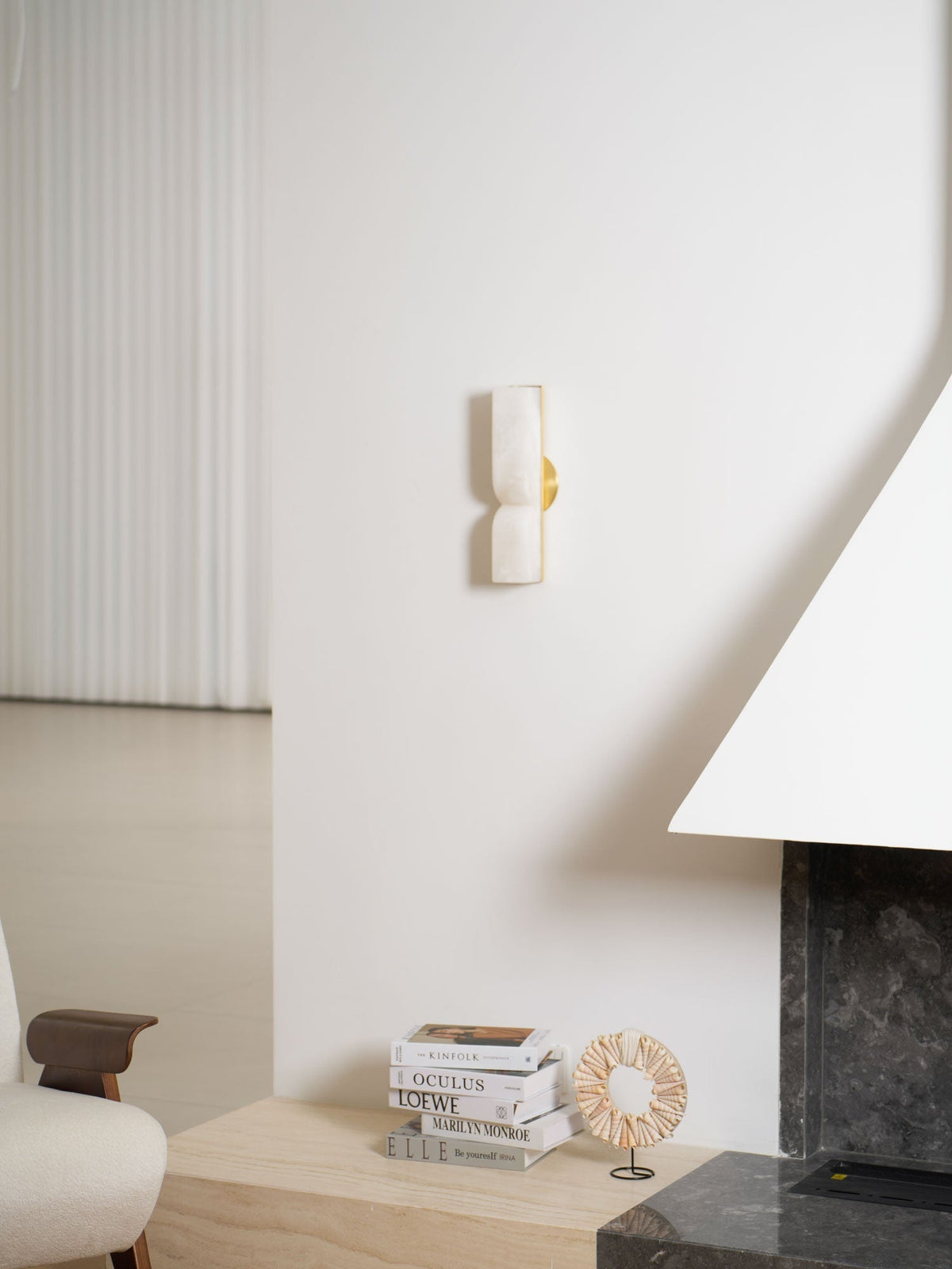 Niveelle Albast Rechthoekige wandlamp