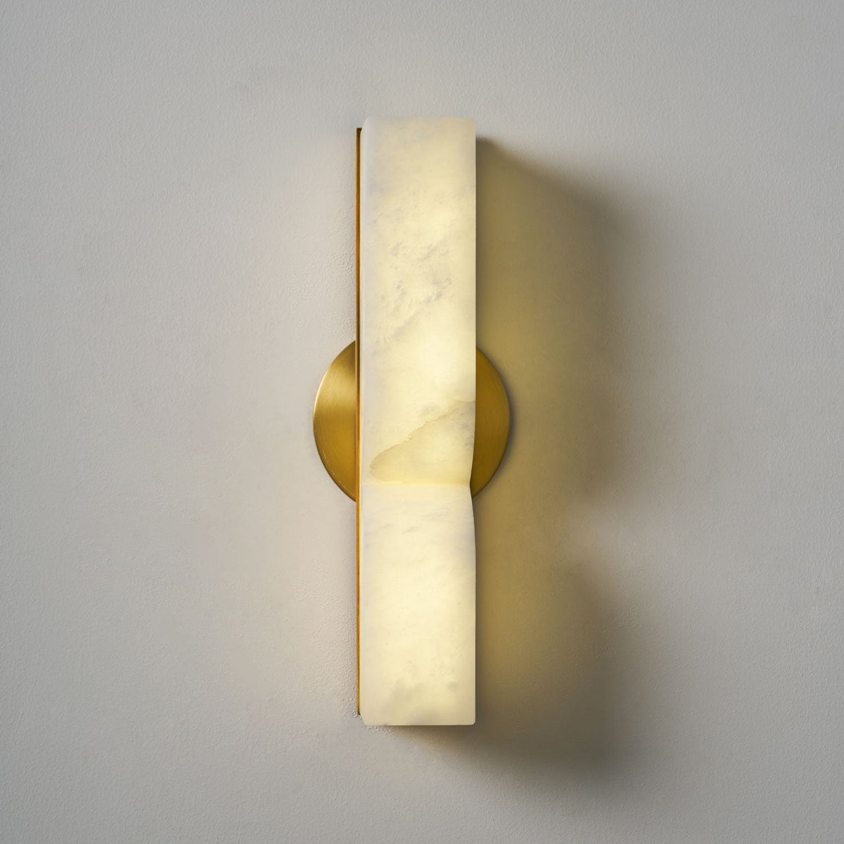Niveelle Albast Rechthoekige wandlamp