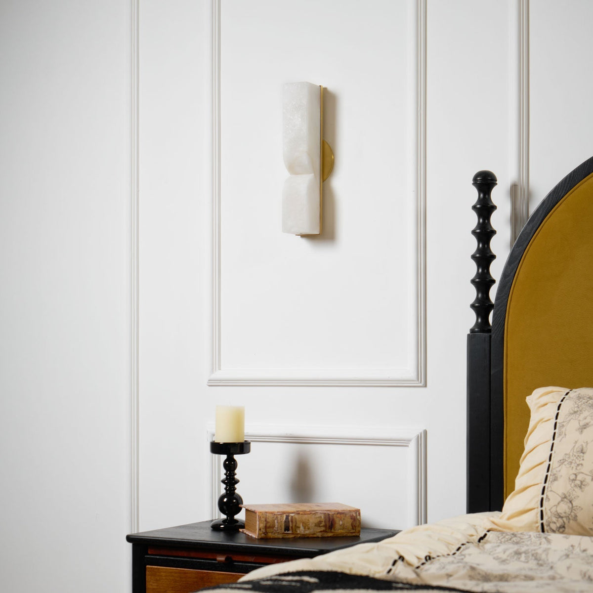Niveelle Albast Rechthoekige wandlamp