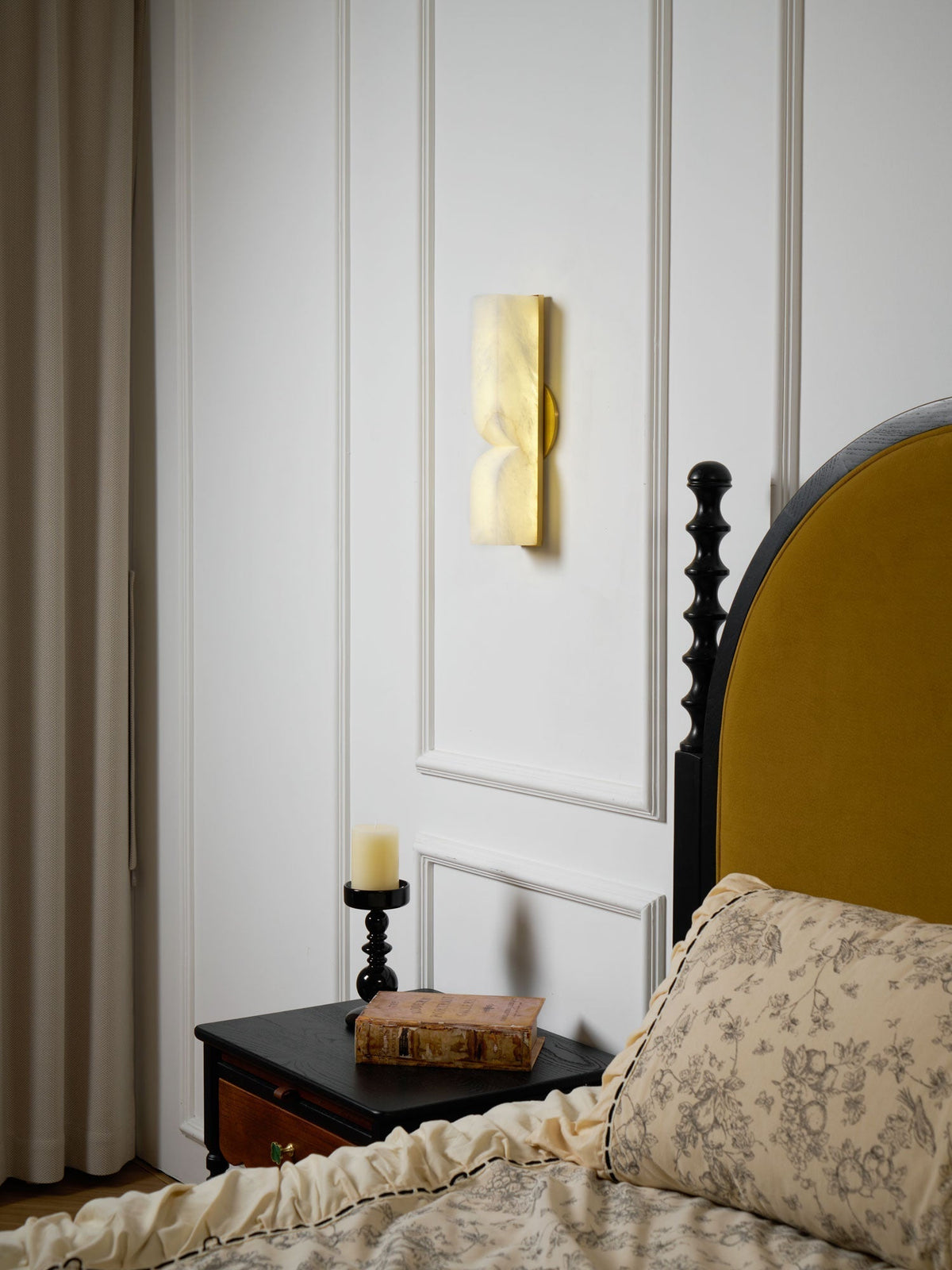 Niveelle Albast Rechthoekige wandlamp