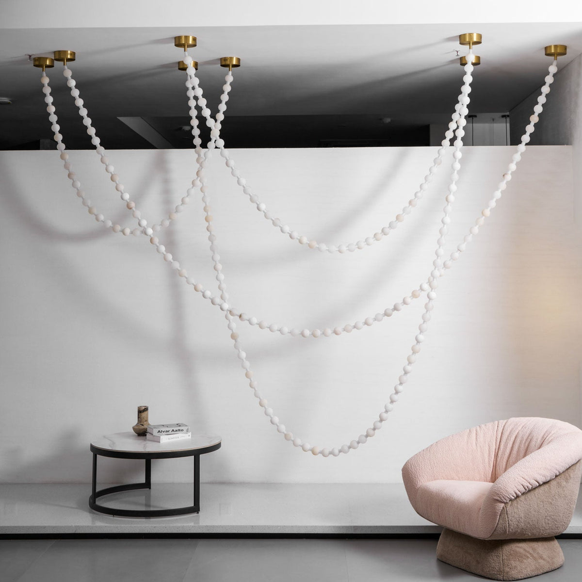Grempt albast Pearl Necklace Kroonluchter