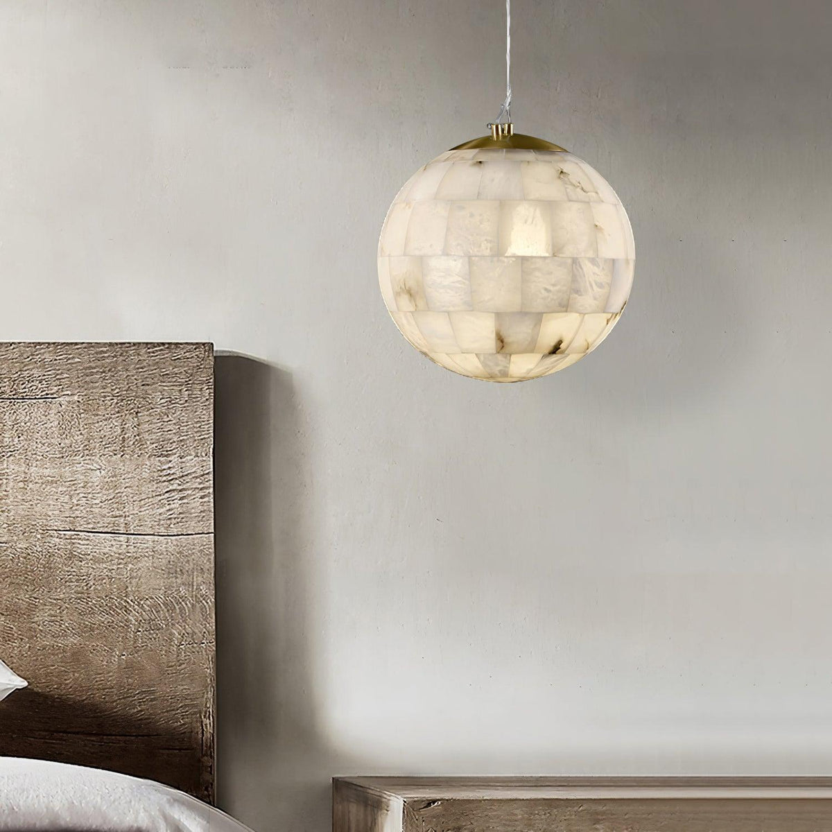 Amo albasten hanglamp bolvormig