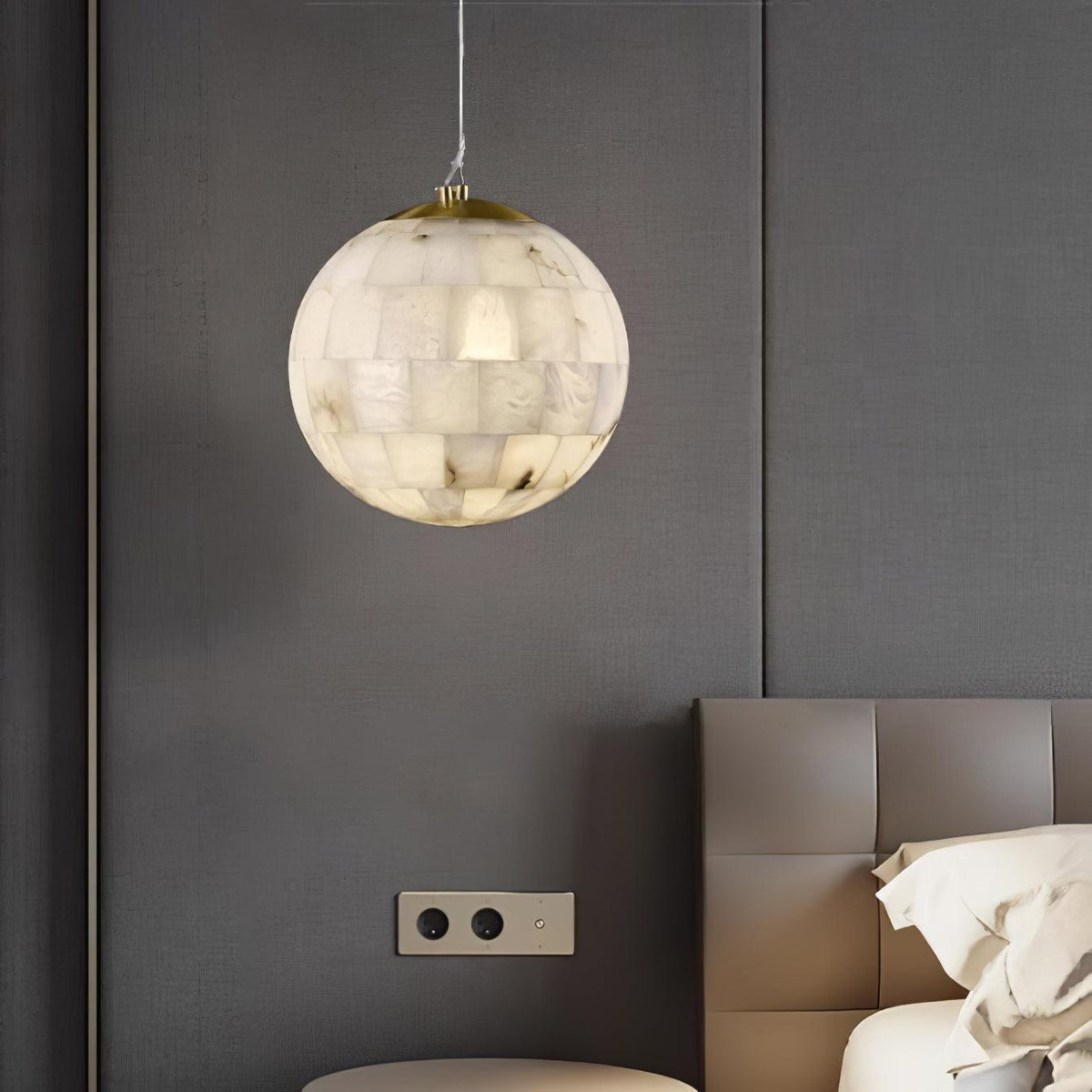 Amo albasten hanglamp bolvormig