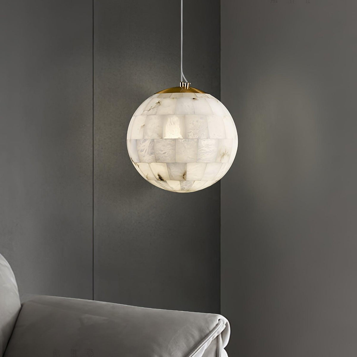 Amo albasten hanglamp bolvormig