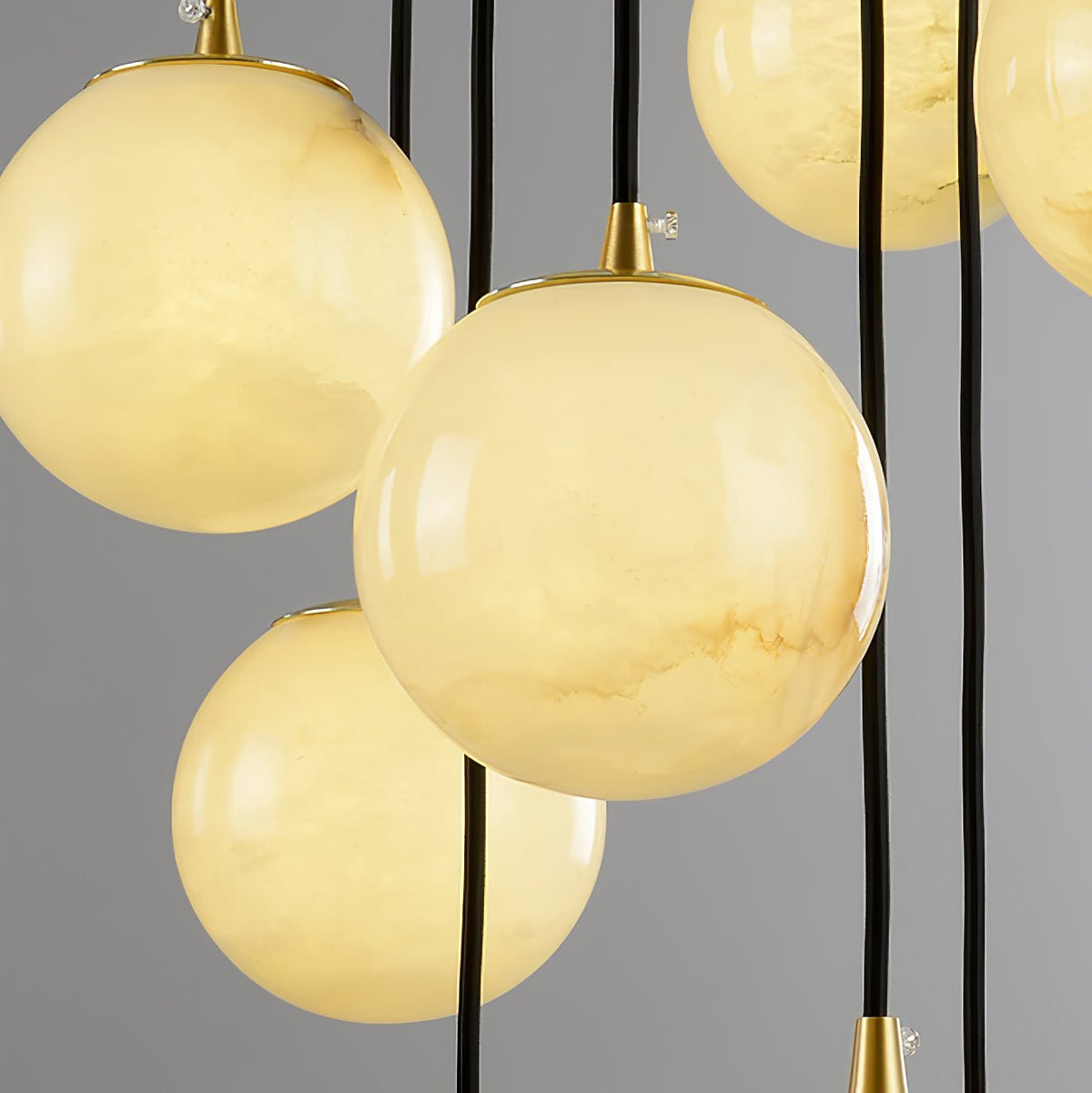 Taren albasten kroonluchter bollen cluster