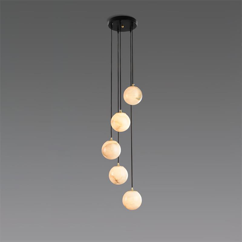 Taren albasten kroonluchter bollen cluster