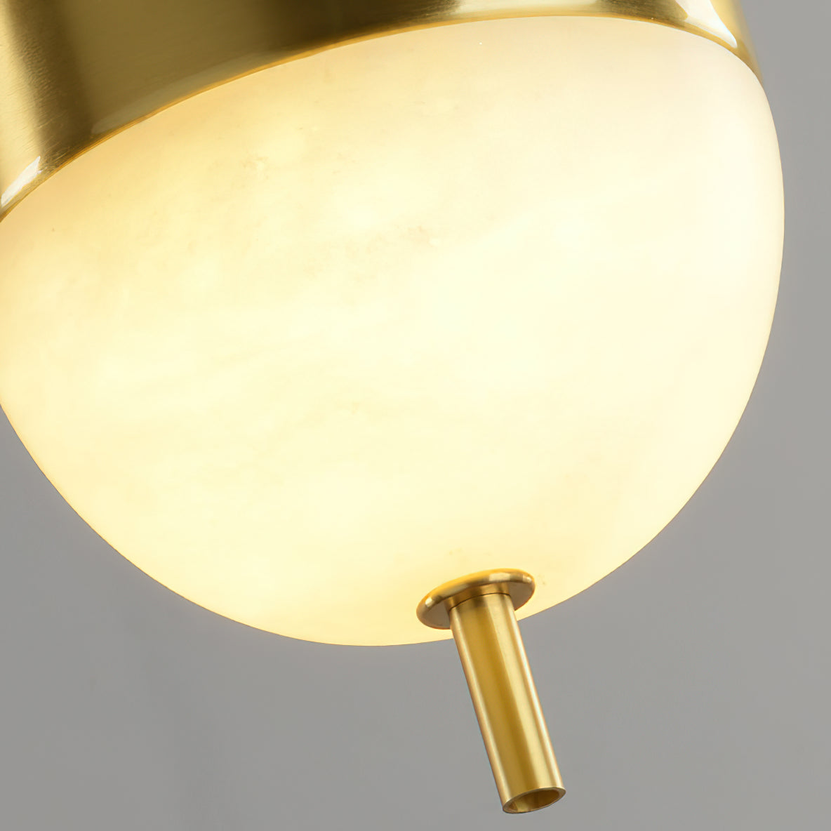 Himinuvye albast minimalistisch Bolus messing hanglamp