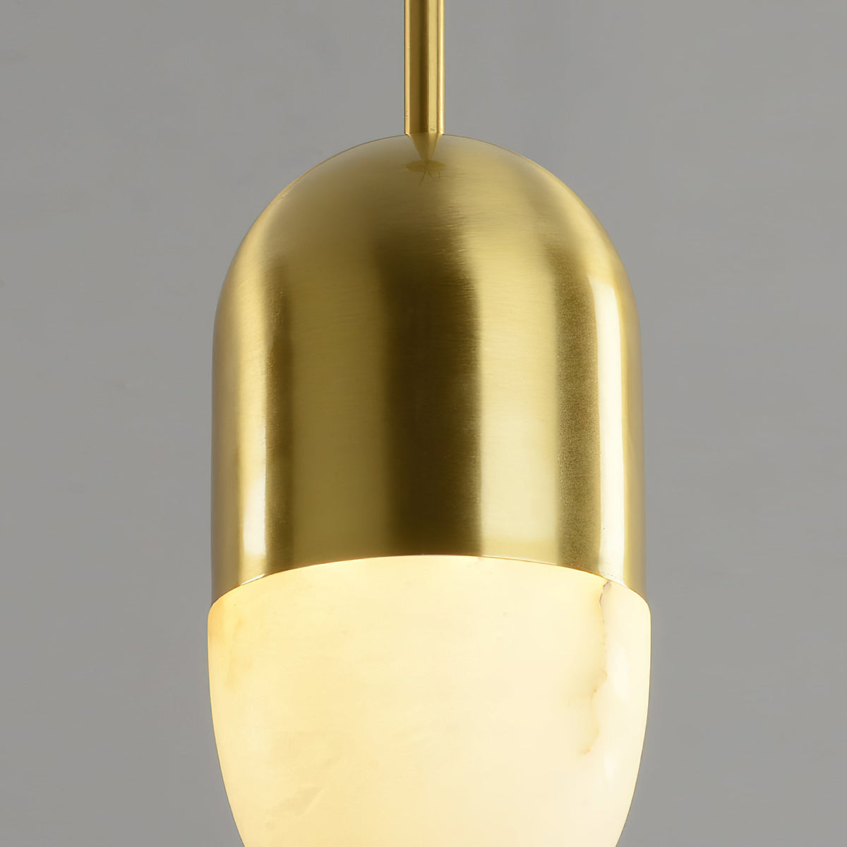 Himinuvye albast minimalistisch Bolus messing hanglamp