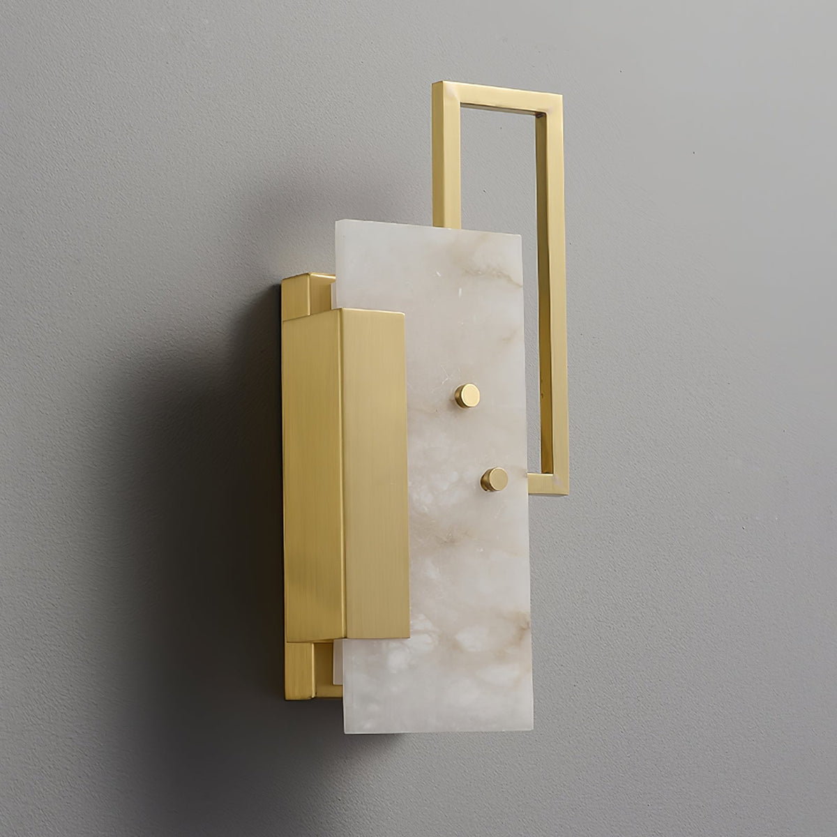 Albinelle albasten wandlamp met goudkleurig frame
