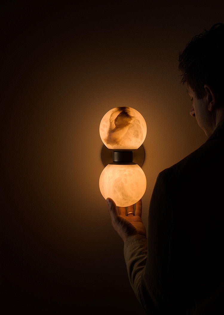 Lumenor albast Celestia Orb wandlamp