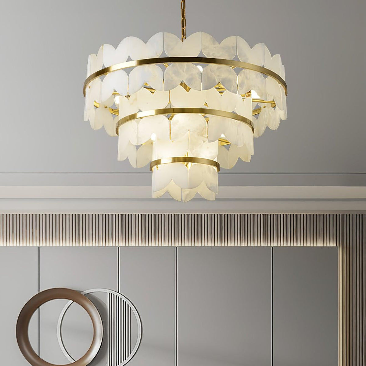 Seraphina Vintage albasten Kroonluchter