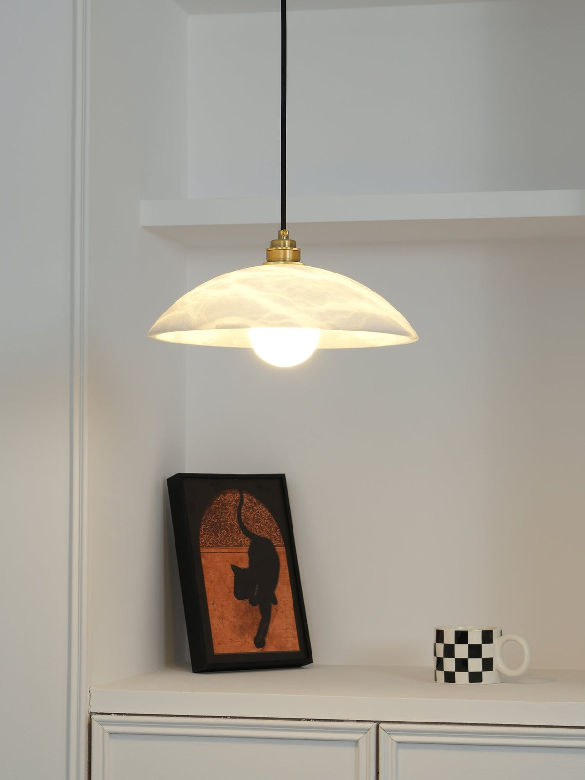 Ljomuvyd Individual Creativity koepelvormige albasten hanglamp