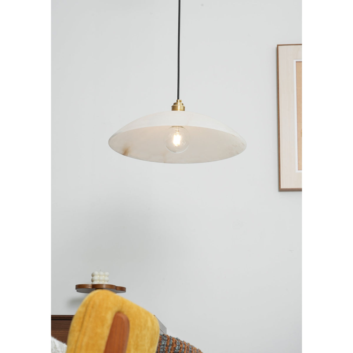 Ljomuvyd Individual Creativity koepelvormige albasten hanglamp