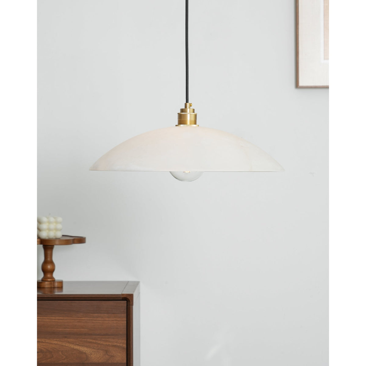 Ljomuvyd Individual Creativity koepelvormige albasten hanglamp