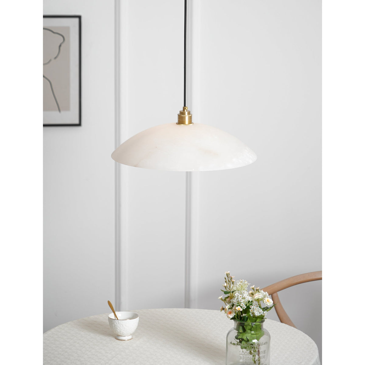 Ljomuvyd Individual Creativity koepelvormige albasten hanglamp