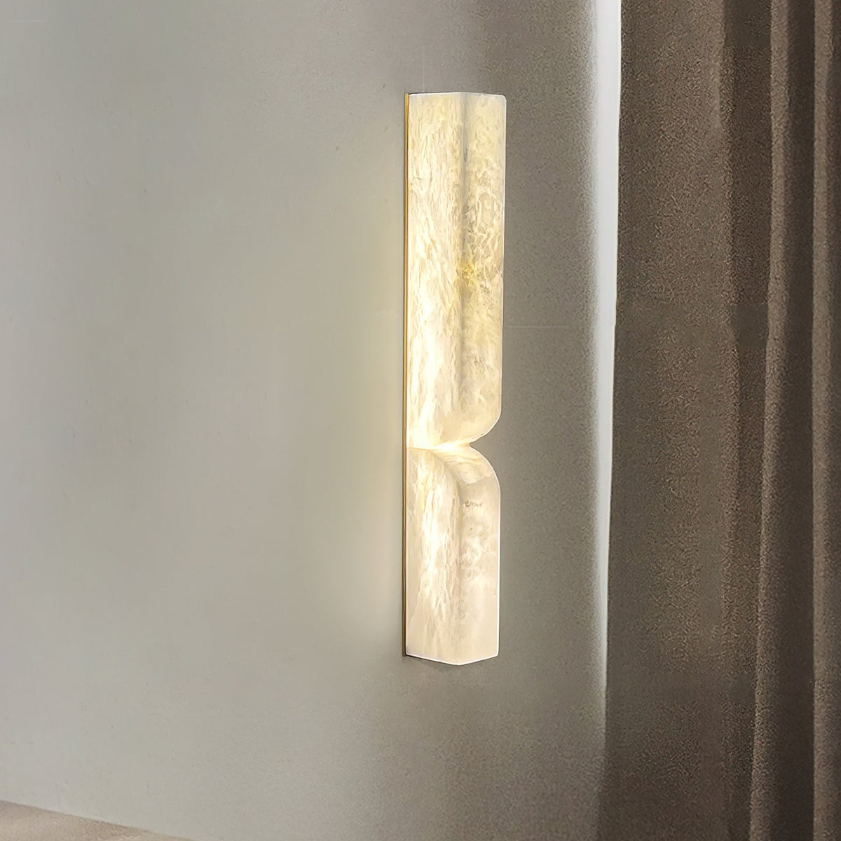 Niveelle Albast Rechthoekige wandlamp