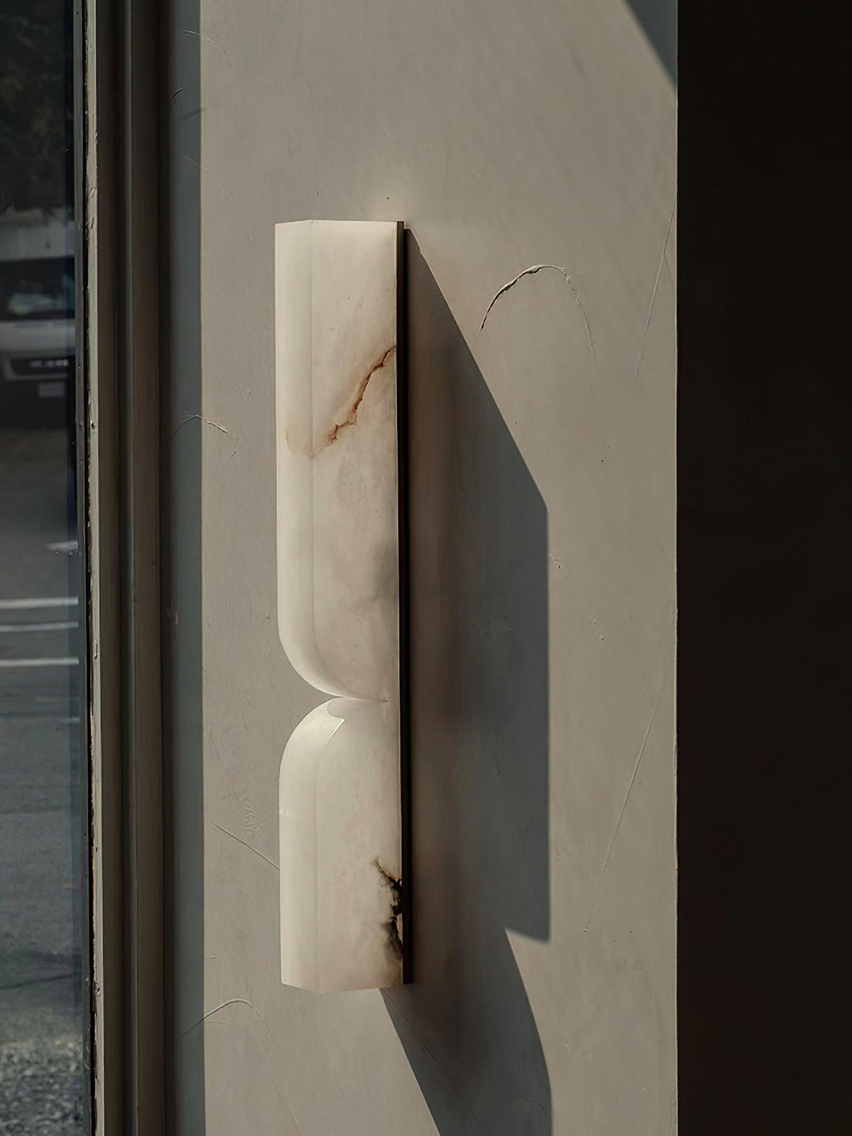 Niveelle Albast Rechthoekige wandlamp