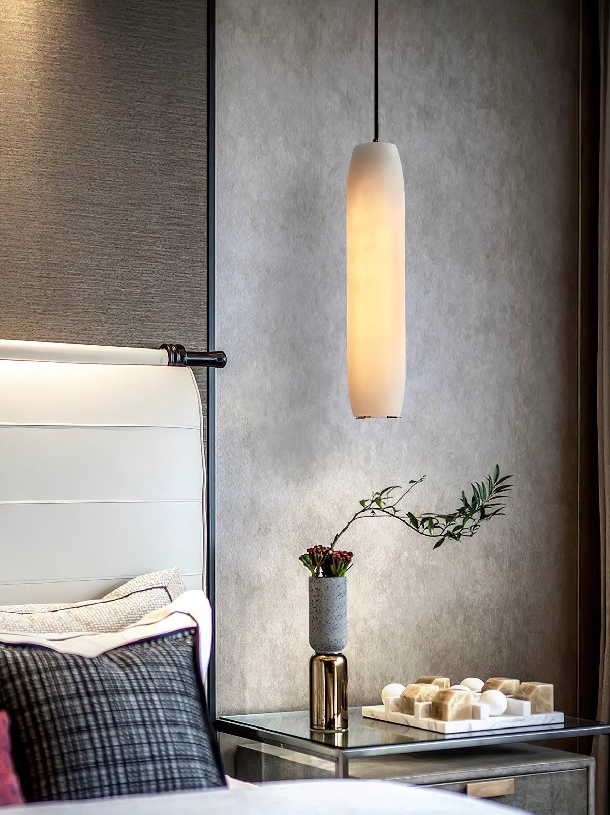 Orven Flute Moderne Minimalistische hanglamp van Albast