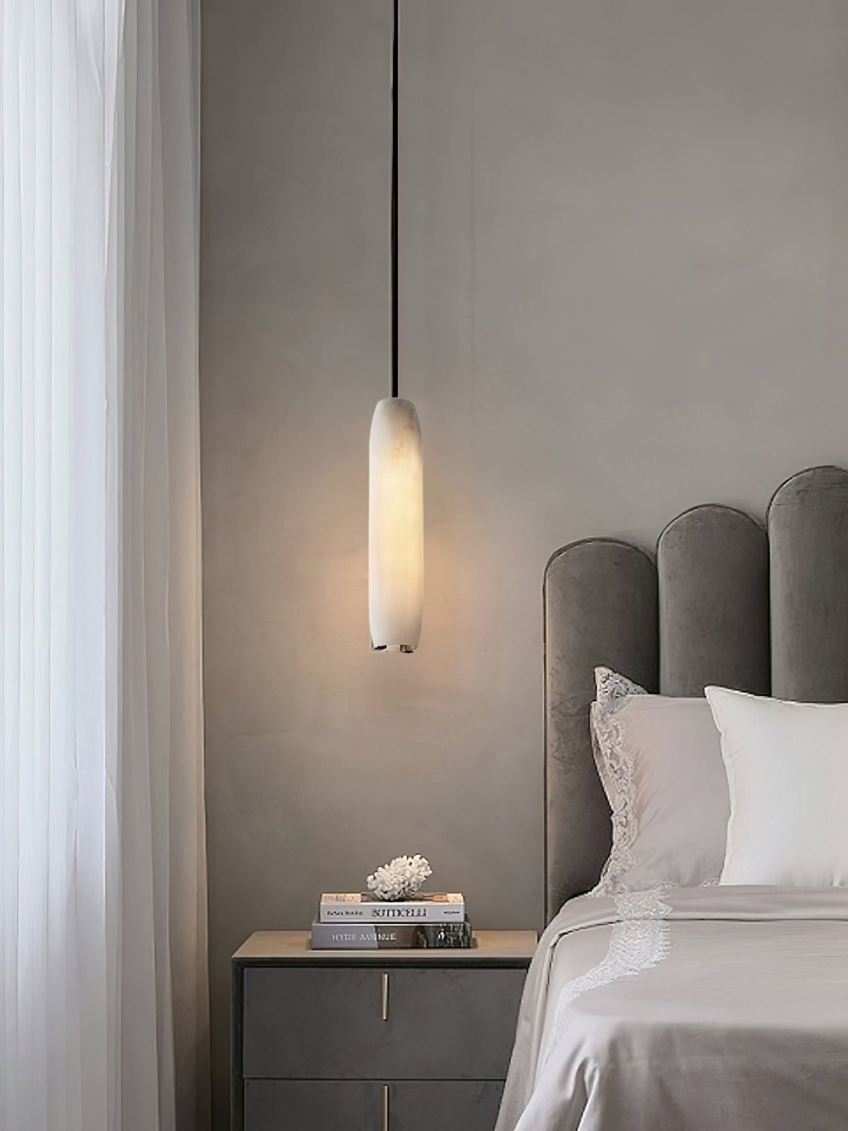 Orven Flute Moderne Minimalistische hanglamp van Albast