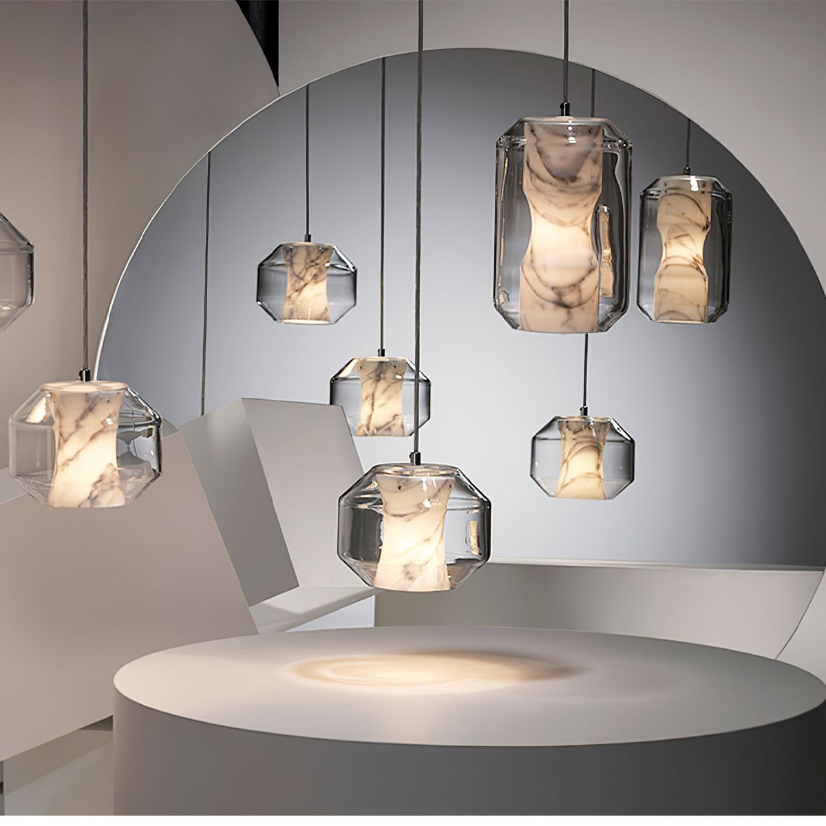 Aveneriella hanglamp albast
