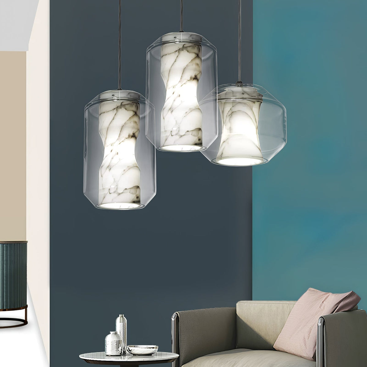 Aveneriella hanglamp albast