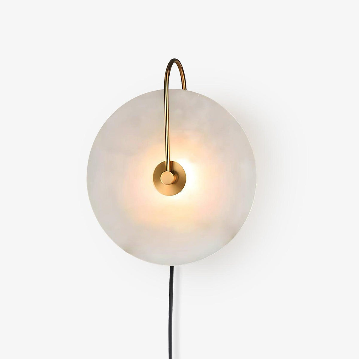 Albeaine Albast bollen wandlamp met Stekker