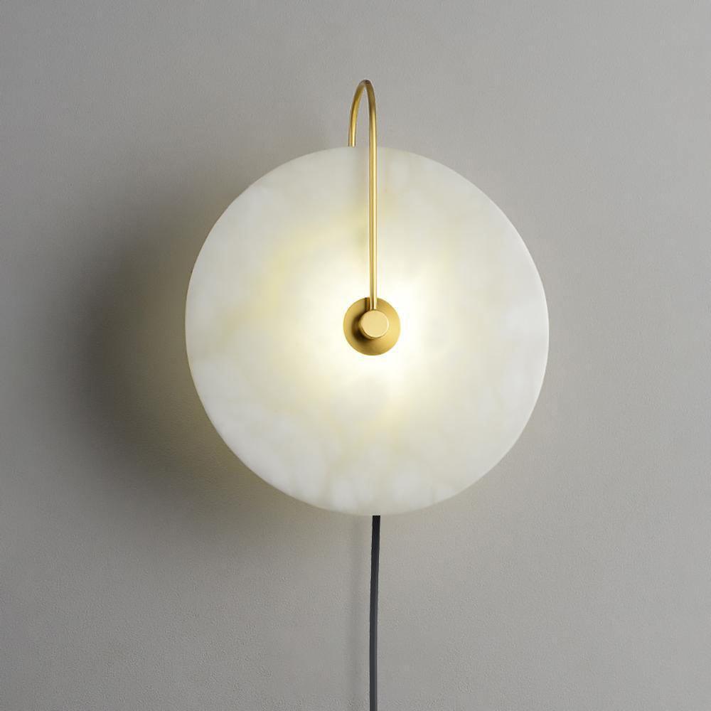 Albeaine Albast bollen wandlamp met Stekker