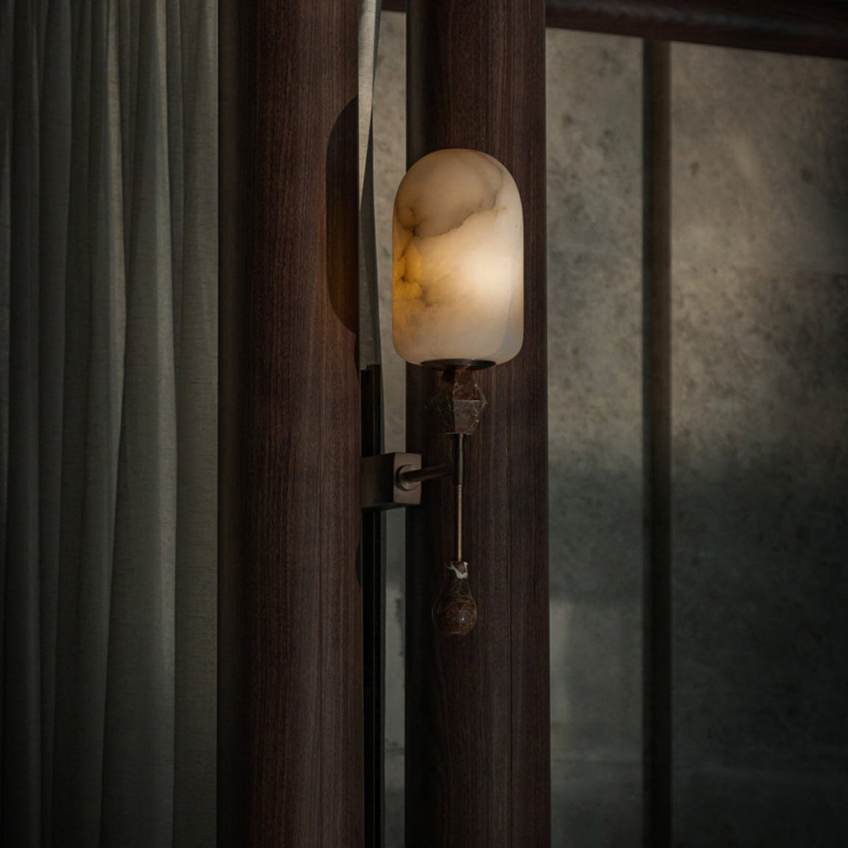 Mila Vintage Albast Dubbele wandlamp