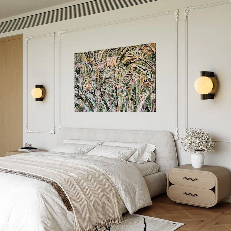 Caldrien Albast bol albasten wandlamp