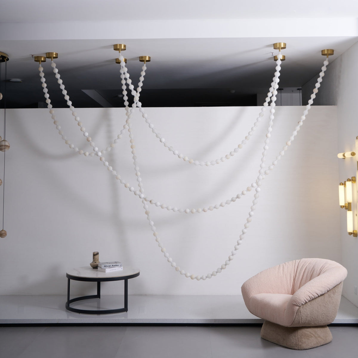 Grempt albast Pearl Necklace Kroonluchter
