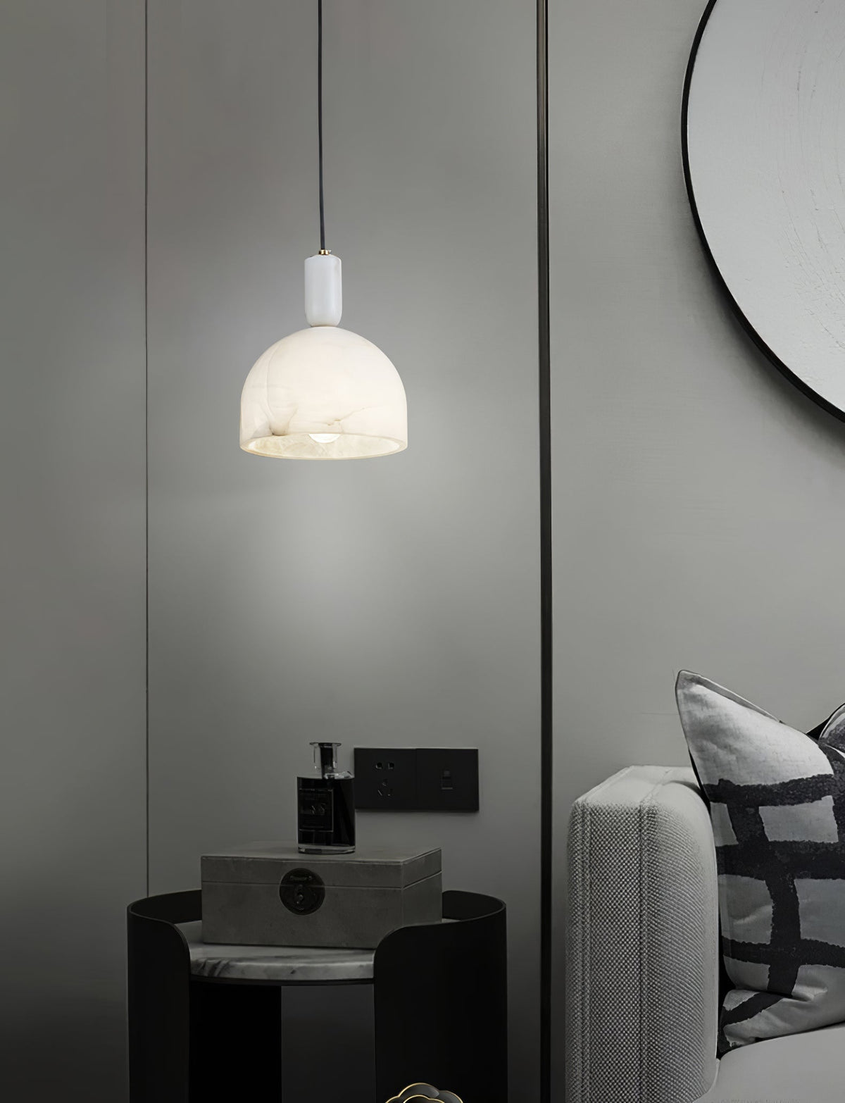 Leda minimalistische hanglamp in albast