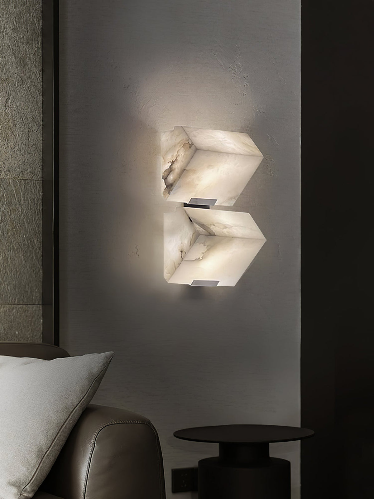 Niviella albasten wandlamp met stekker voor de trap