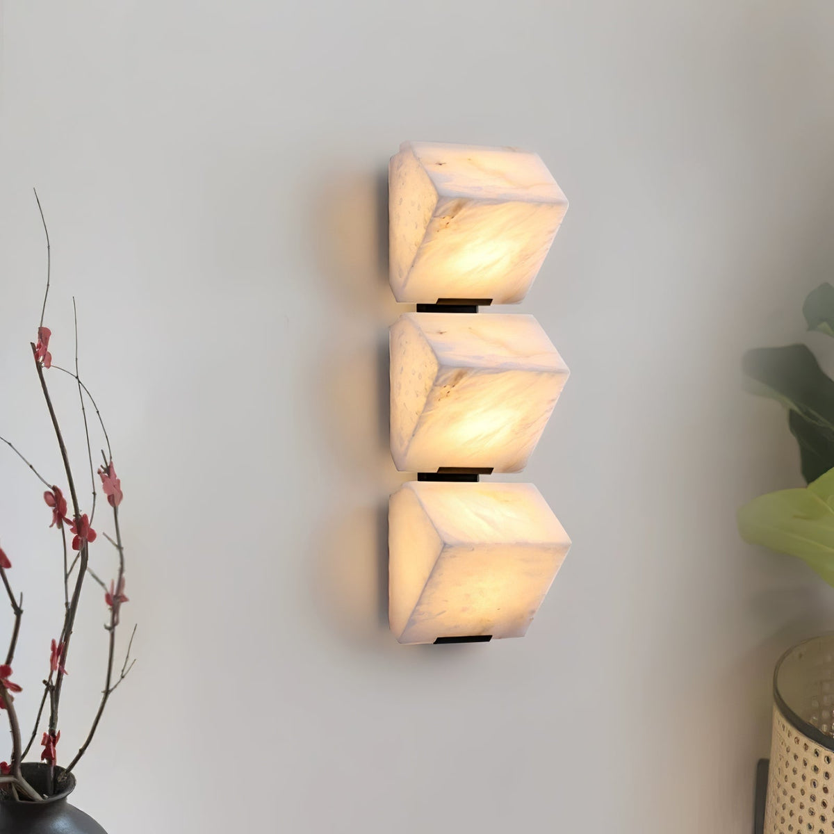 Niviella albasten wandlamp met stekker voor de trap