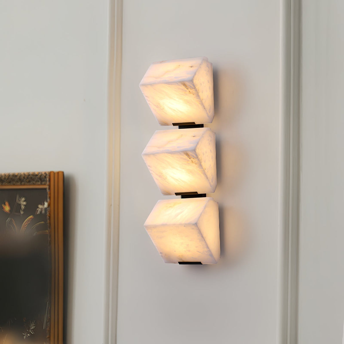 Niviella albasten wandlamp met stekker voor de trap