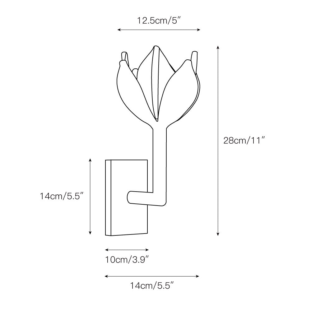 Ulfuvyn moderne minimalistische messing wandlamp