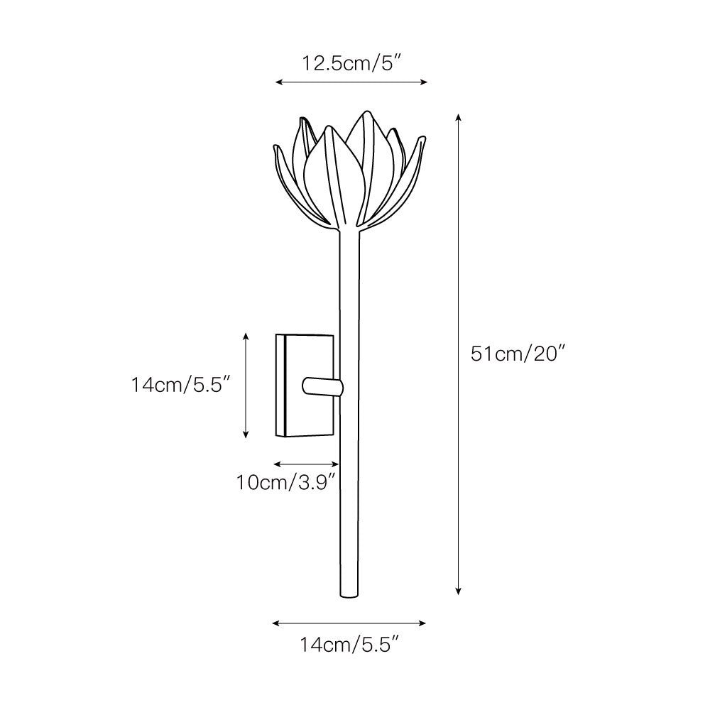 Ulfuvyn moderne minimalistische messing wandlamp