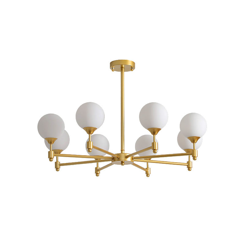 Vatnuvyi Minimalistische wereldbol-glas kroonluchter met bolvormige kap