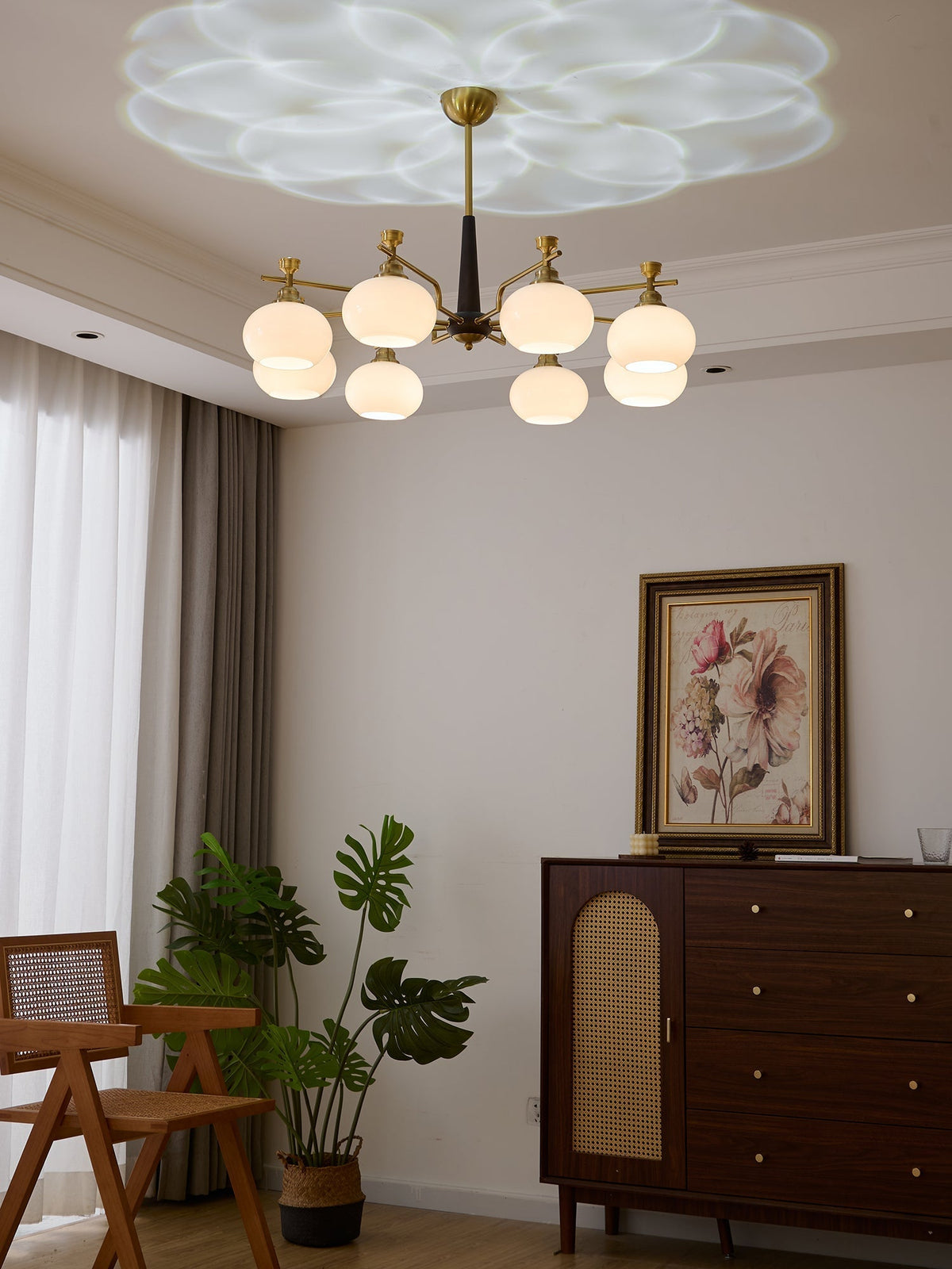 Velirara Traditionele Unieke Sfeer Houten glas Kroonluchter