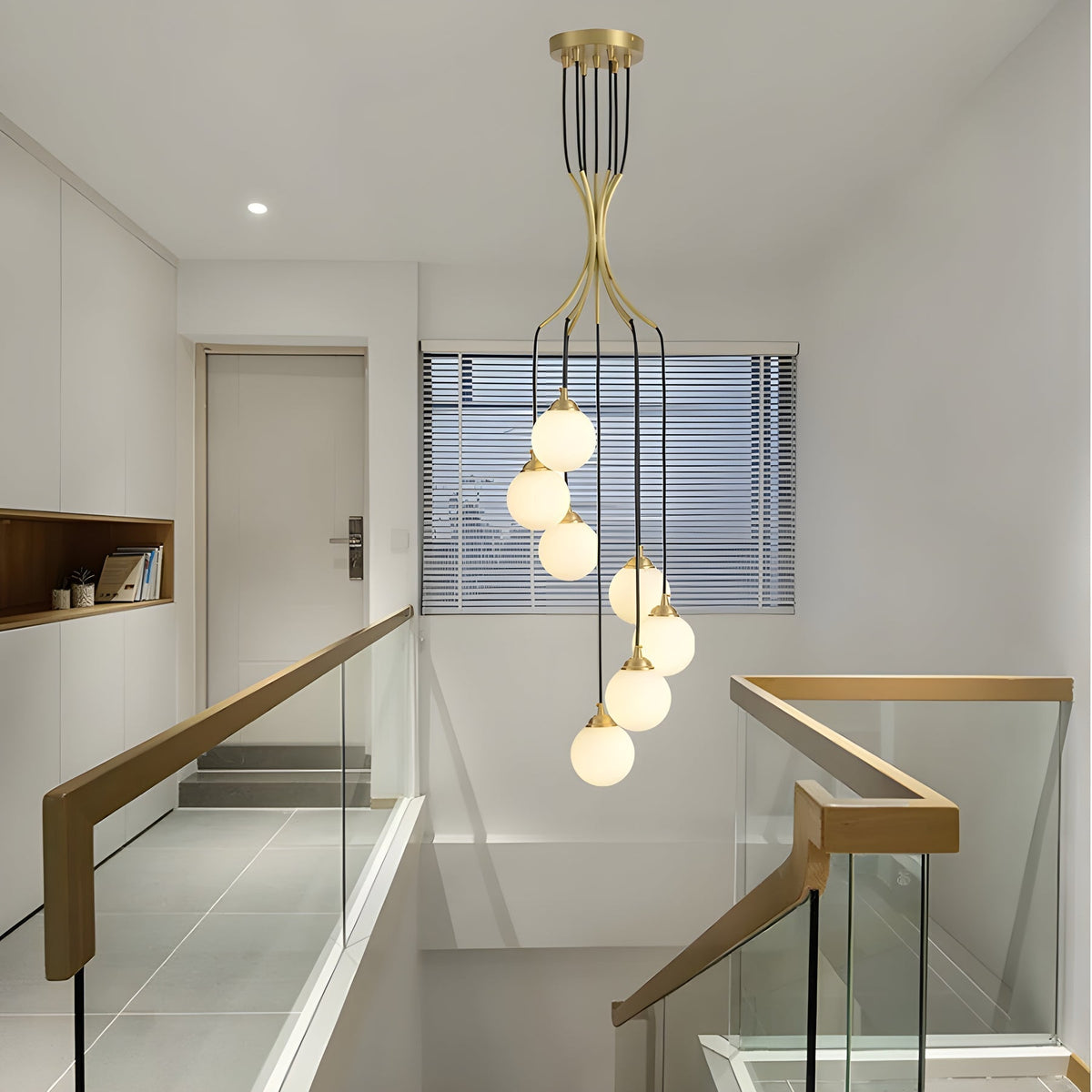 Zoruvyi Moderne Minimalistische Ball Drop glas Kroonluchter